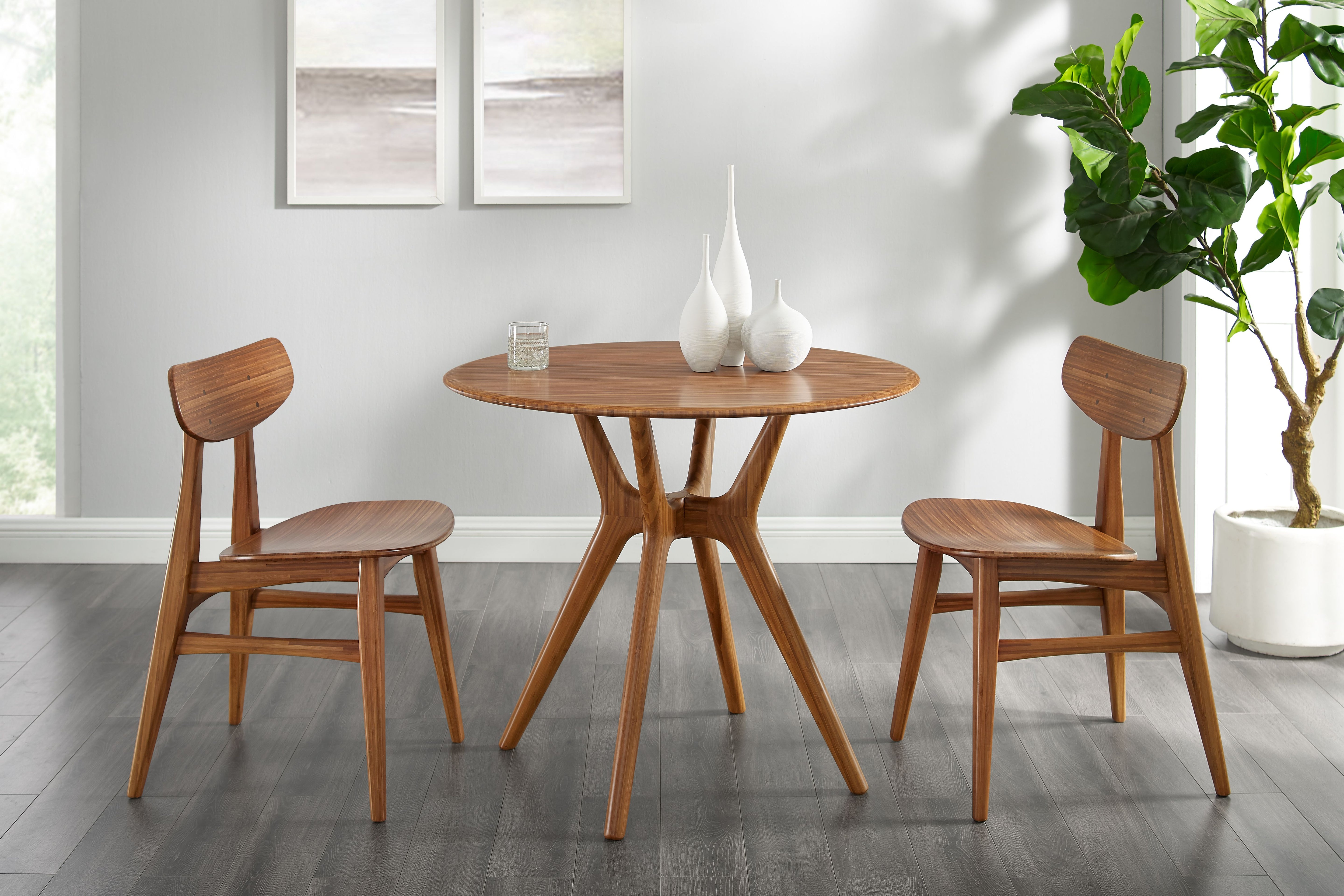 Greenington Cassia Dining Chair, Amber / Caramelized / Sable - Set of Two