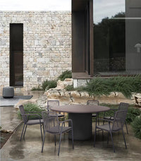 Azzurro Living Milos Stackable Dining Chair With Smoke Cushion (Qty 4)
