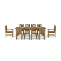 Anderson Teak 11-pc Chelsea Rectangular Dining Table Set