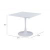 Zuo Modern Molly Dining Table in White