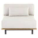 Sunpan Geneve Modular Armless Chair in Palazzo Cream