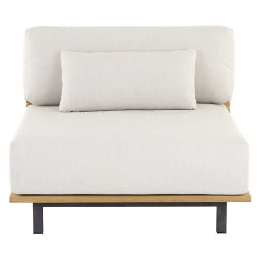Sunpan Geneve Modular Armless Chair in Palazzo Cream