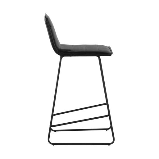 Sunpan Jovanah Counter Stool in Aosta Autumn / Aosta Jade / Bravo Black - Set of Two