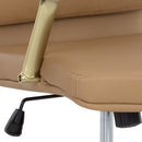 Sunpan Kleo Office Chair in Onyx / Snow / Tan
