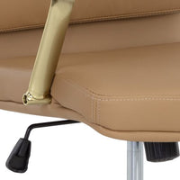Sunpan Kleo Office Chair in Onyx / Snow / Tan