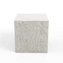 Sunset West Antique Stone End Table, Square / Round