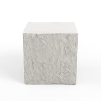 Sunset West Antique Stone End Table, Square / Round
