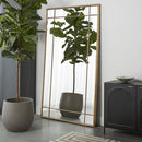 Sunpan Pasadena Floor Mirror Black / Brass
