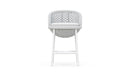 Azzurro Living Montauk Counter Stool With Matte White Aluminum Frame and Pearl Gray All-Weather Rope