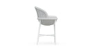 Azzurro Living Montauk Counter Stool With Matte White Aluminum Frame and Pearl Gray All-Weather Rope