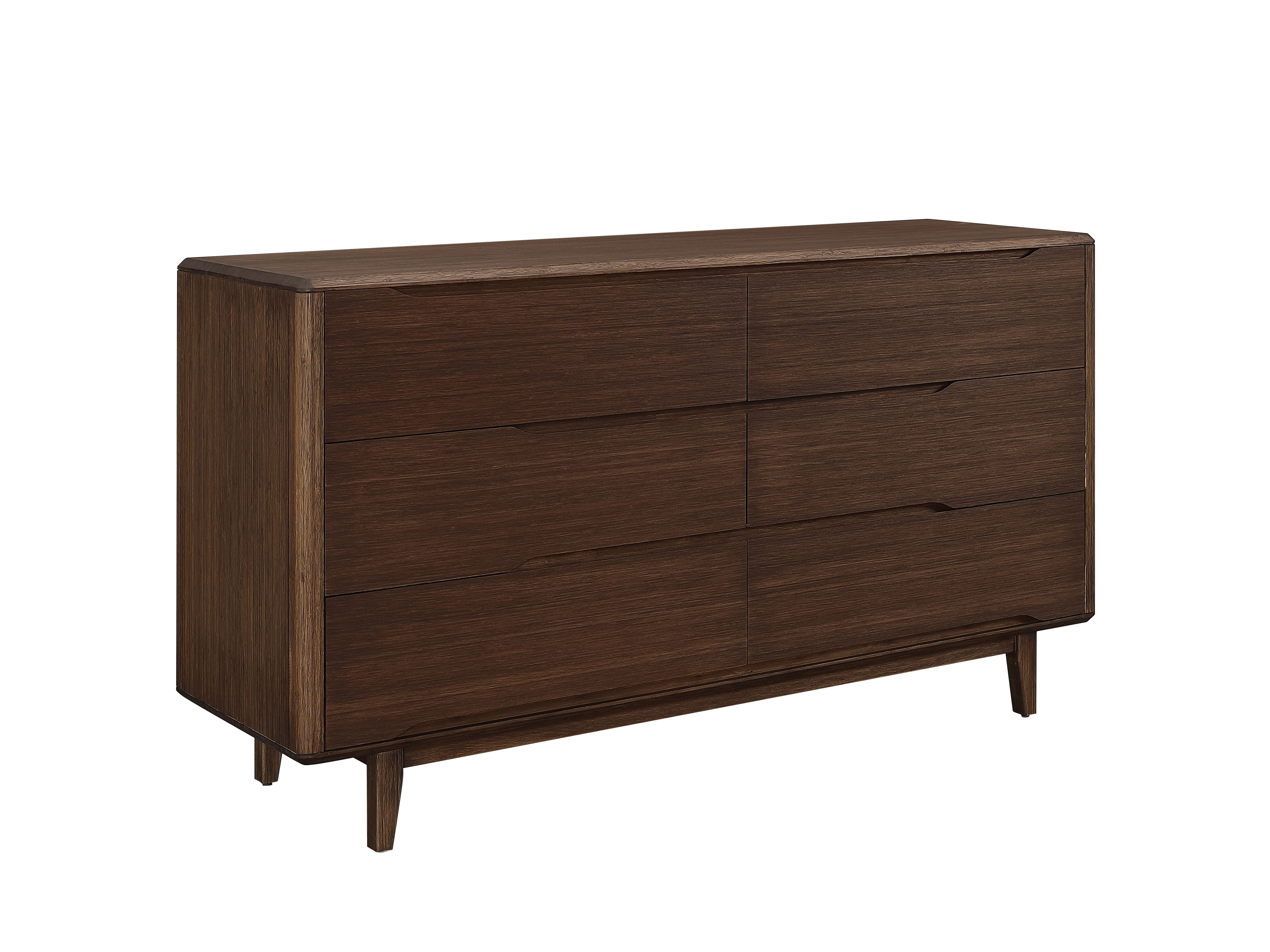 Greenington Currant Six Drawer Double Dresser, Caramelized / Oiled Walnut