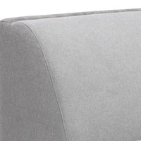 Sunpan Jaclyn Modular Armless Chair in Danny Dusty Blue / Egypt Light Grey-Danny Medium Grey