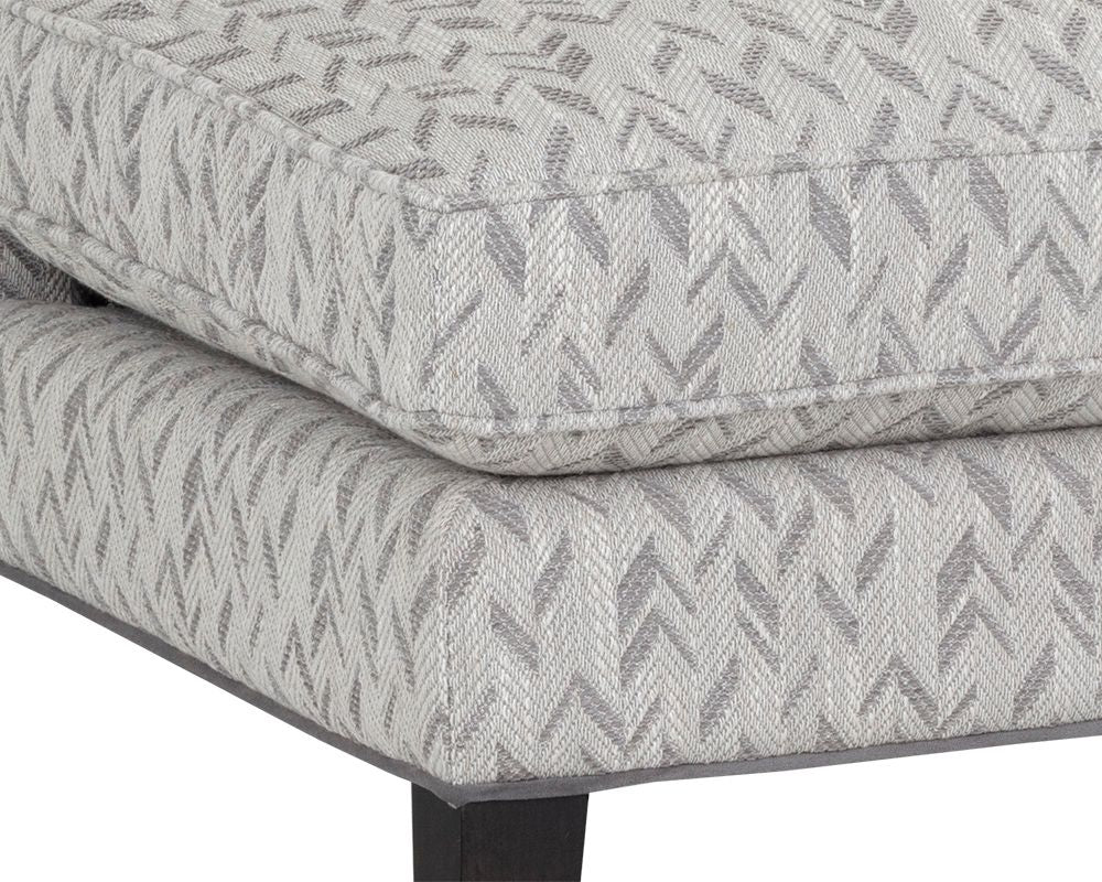 Sunpan Kenzo Lounge Chair Chevron Grey-Antonio Charcoal / Fuego Navy-Abbington Navy