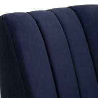 Sunpan Kosovo Modular Banquette - Single Seat in Abbington Navy / Polo Club Stone