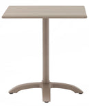 H&D Seating Square Outdoor Aluminum Table with Champagne Finish