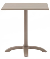 H&D Seating Square Outdoor Aluminum Table with Champagne Finish