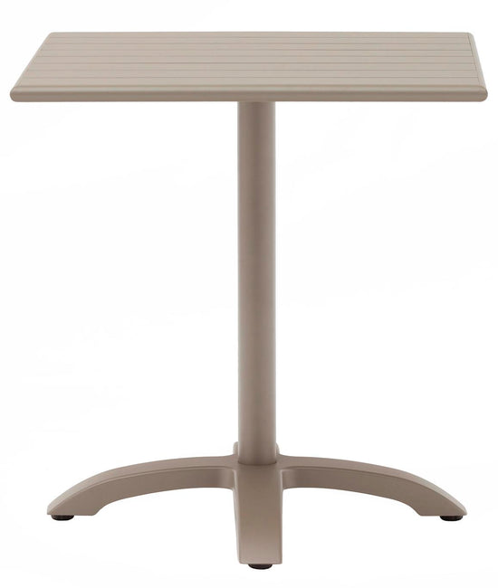 H&D Seating Square Outdoor Aluminum Table with Champagne Finish