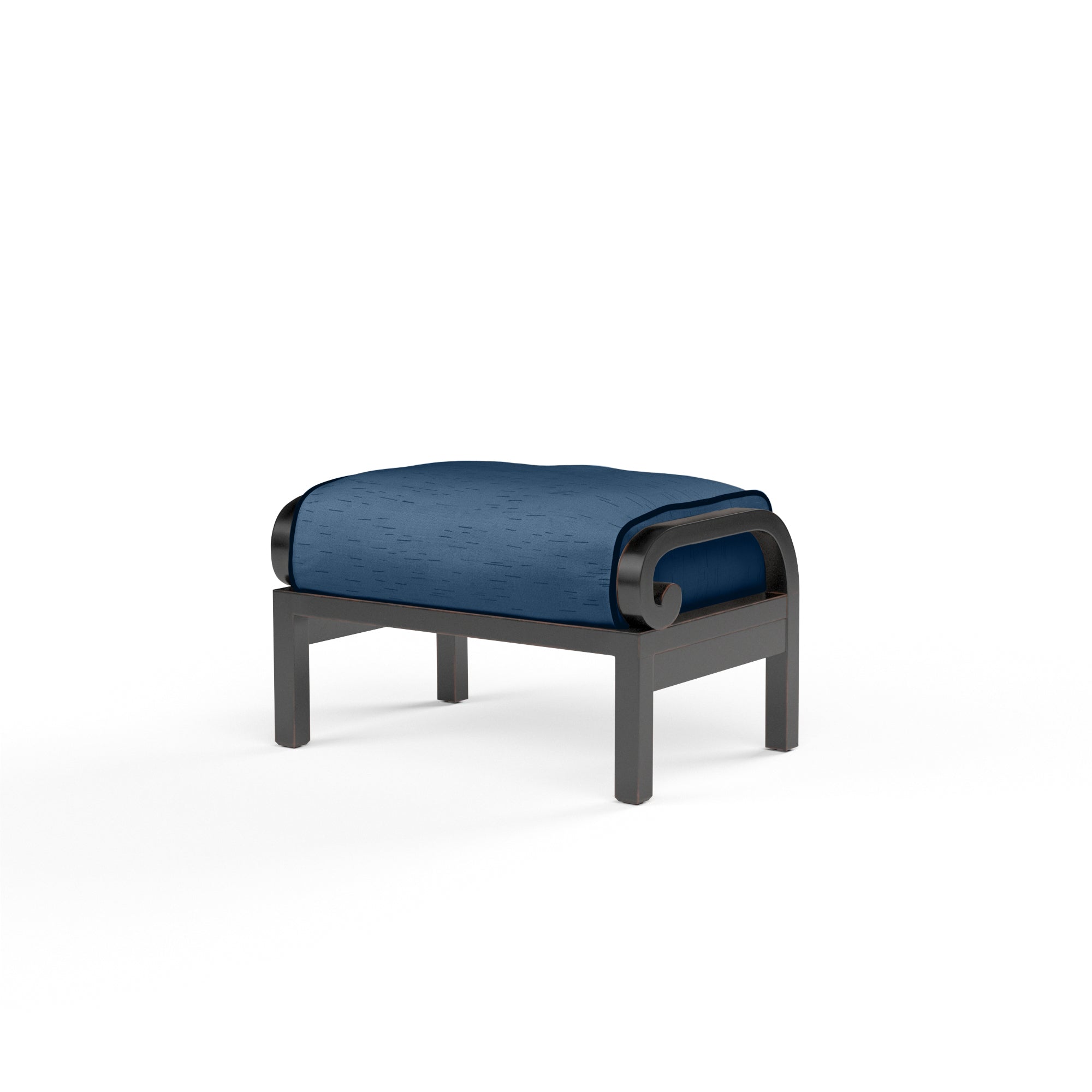 Sunset West Monterey Aluminum Ottoman with Cushion