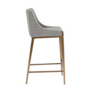 Sunpan Dionne Counter Stool in Monument Oatmeal / Monument Pebble