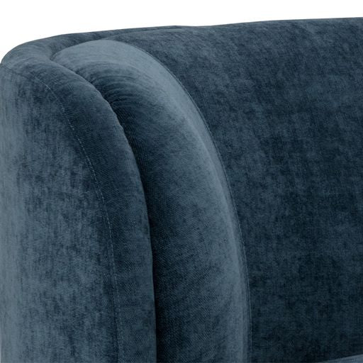 Sunpan Jaclyn Modular Left Armchair in Danny Dusty Blue / Egypt Light Grey-Danny Medium Grey