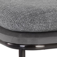 Sunpan Koffi Stool Dark Bronze-Chacha Cream Meg Taupe / Gun Rey-Chacha Grey Antonio Charcoal