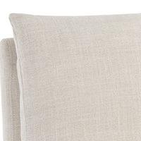 Sunpan Glenrose Wheeled Dining Chair in Effie Linen / Effie Smoke