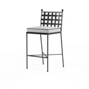 Sunset West Provence Wrought Iron Barstool with Cushion
