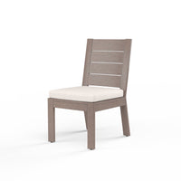 Sunset West Aluminum Laguna Armless Dining Chair with Cushion