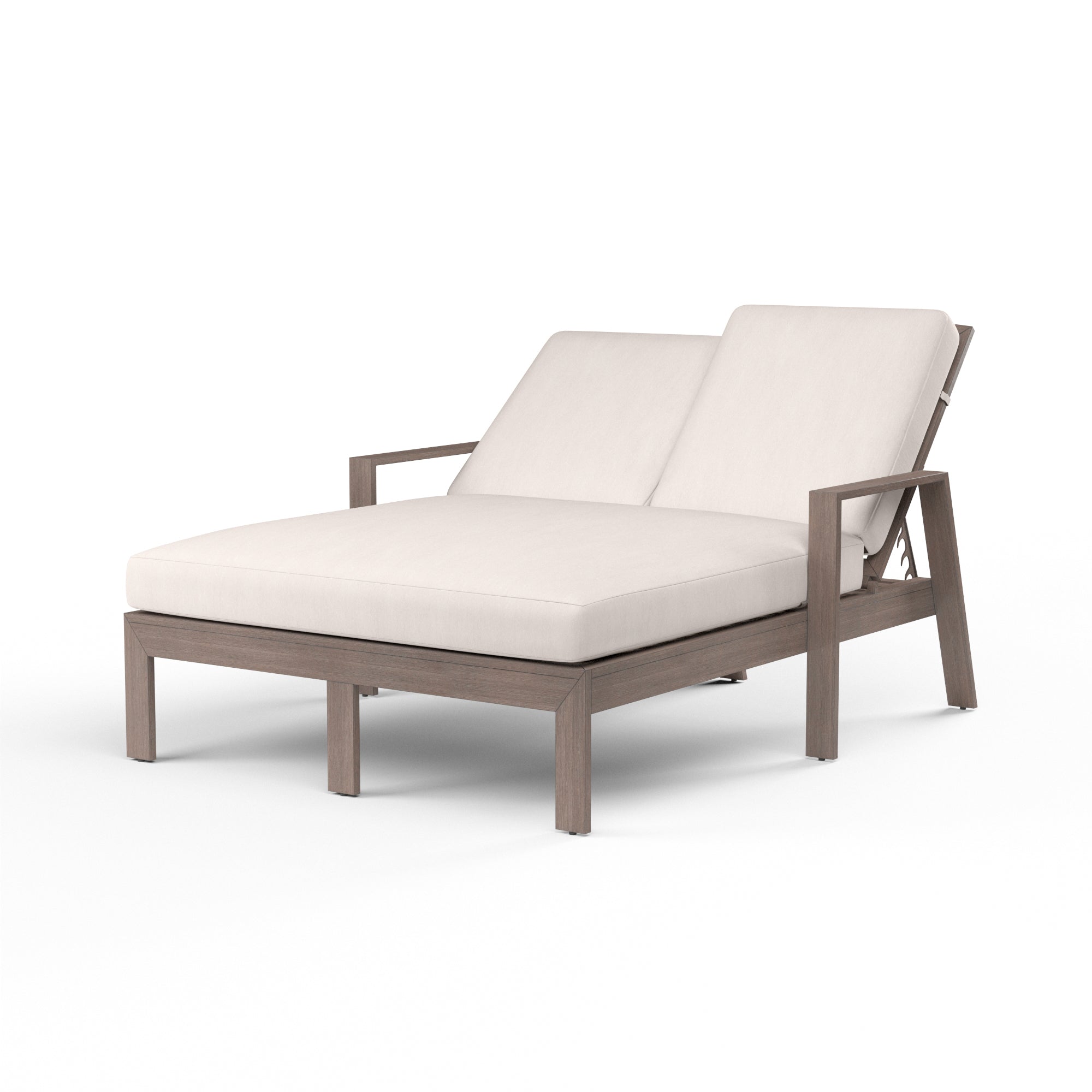 Sunset West Laguna Aluminum Double Chaise Lounge with Cushion