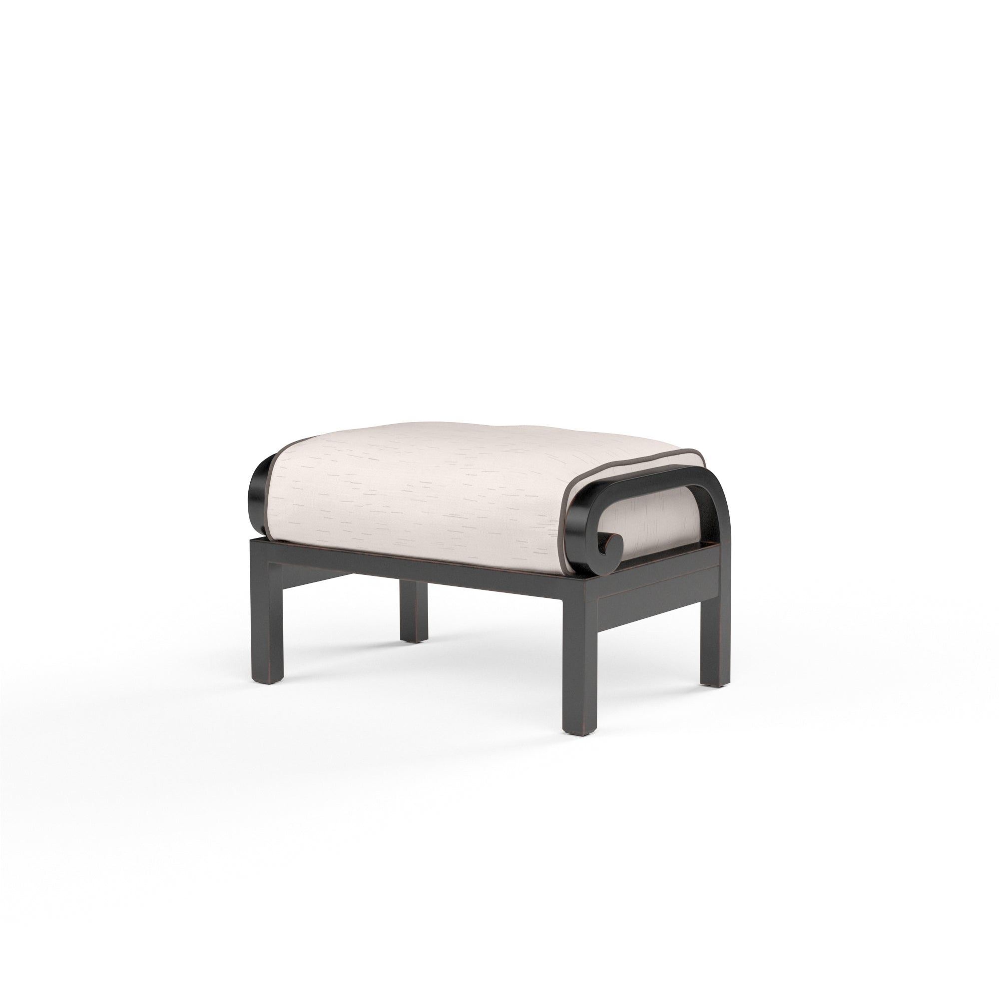 Sunset West Monterey Aluminum Ottoman with Cushion