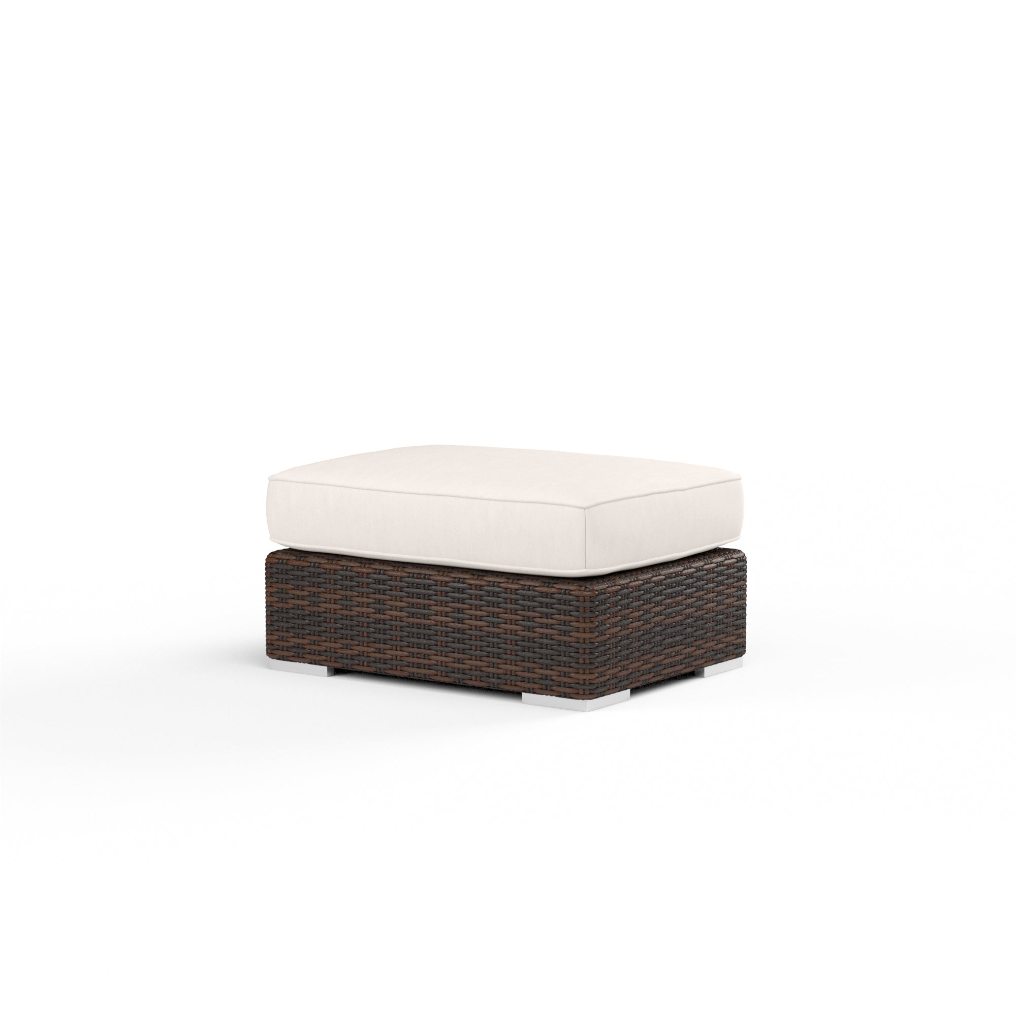 Sunset West Montecito Wicker Ottoman with Cushion