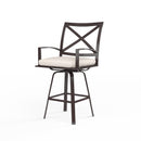 Sunset West La Jolla Aluminum Swivel Barstool with Cushion