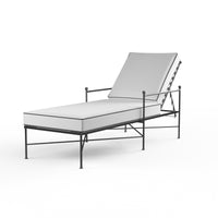 Sunset West Provence Wrought Iron Chaise Lounge with Cushion