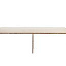Sunpan Esai Bench in Zenith Alabaster / Zenith Taupe Grey