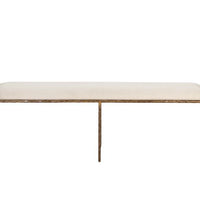 Sunpan Esai Bench in Zenith Alabaster / Zenith Taupe Grey