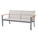 Royal Teak Naples Sofa Charcoal Aluminum and Rope