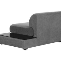 Sunpan Harmony Modular Armless Chair in Left-Shelf Danny Dark Grey / Right-Shelf Danny Dark Grey