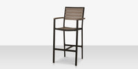 DecoScapes Napa Aluminum Stackable Bar Arm Chair