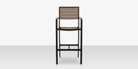 DecoScapes Napa Aluminum Stackable Bar Arm Chair