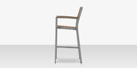 DecoScapes Napa Aluminum Stackable Bar Arm Chair