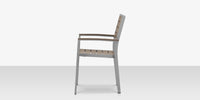 DecoScapes Napa Aluminum Stackable Dining Arm Chair