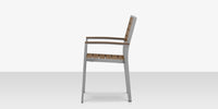 DecoScapes Napa Aluminum Stackable Dining Arm Chair
