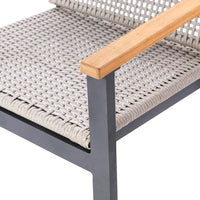 Royal Teak Naples Club Chair Charcoal Aluminum and Rope