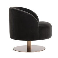 Sunpan Peggy Swivel Lounge Chair Giotto Cabernet / Giotto Shale Grey