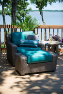 Woodard Augusta Wicker Ottoman