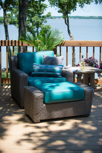 Woodard Augusta Wicker Ottoman