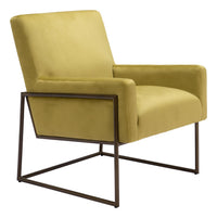 Zuo Modern New York Accent Chair in Olive Green