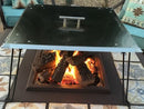 AZ Patio Heaters Heat Warden Fire Pit Heat Deflector in Stainless Steel