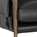 Sunpan Mauti Lounge Chair Dark Brown - Cortina Black Leather / Cortina Ink Leather