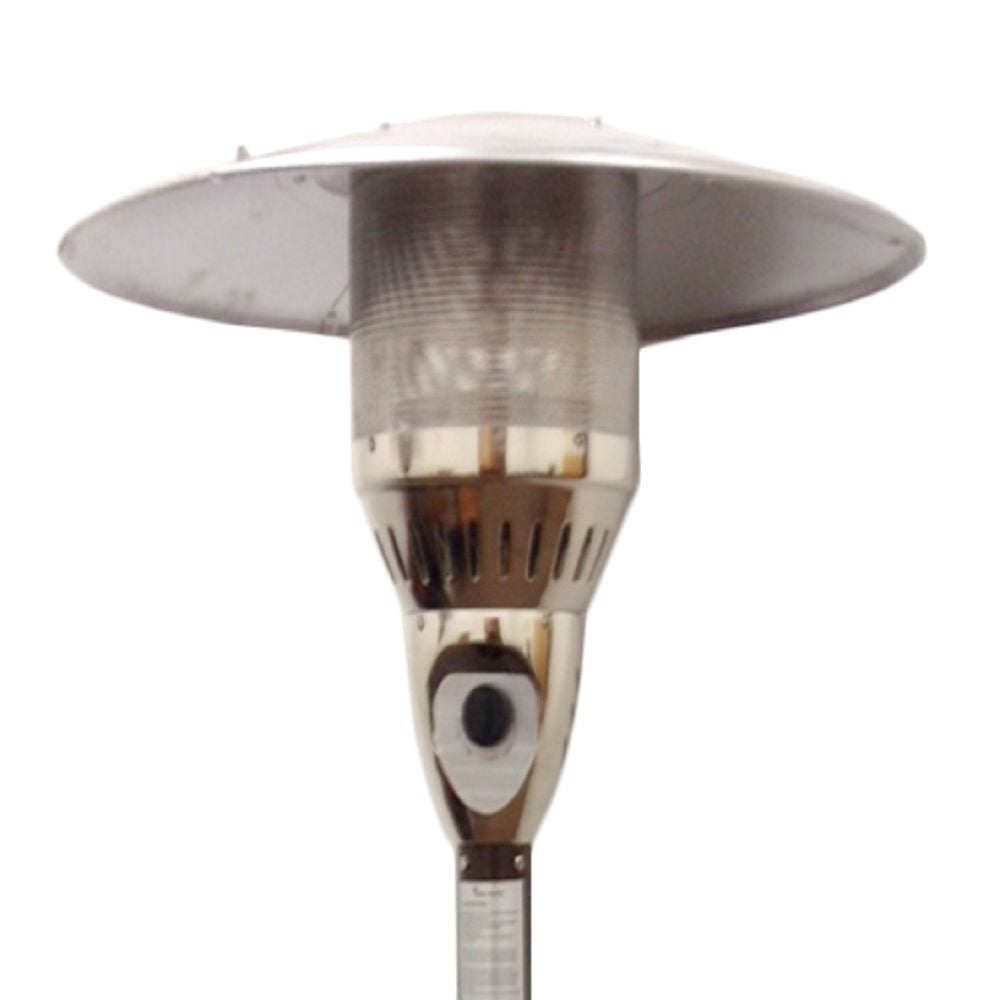 AZ Patio Heaters Outdoor Natural Gas Patio Heater in Hammered Bronze / Stainless Steel